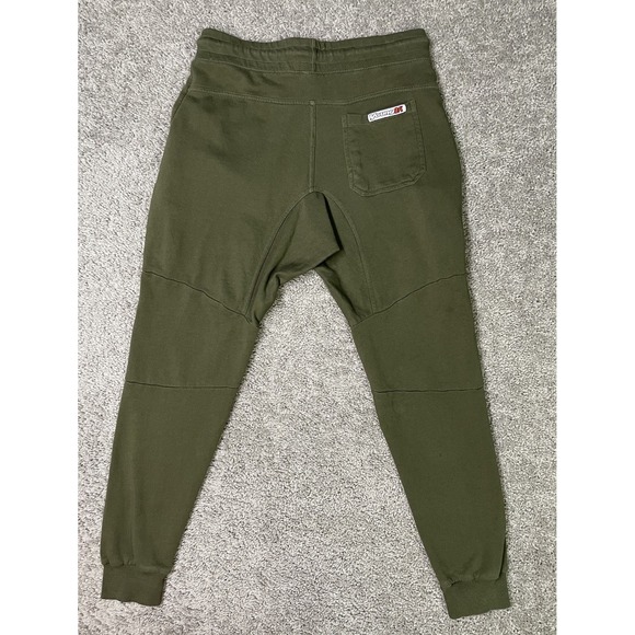 YoungLA Joggers Mens Medium Green Sweatpants Tapered Fit Gym Casual Drawstring - Picture 5 of 9